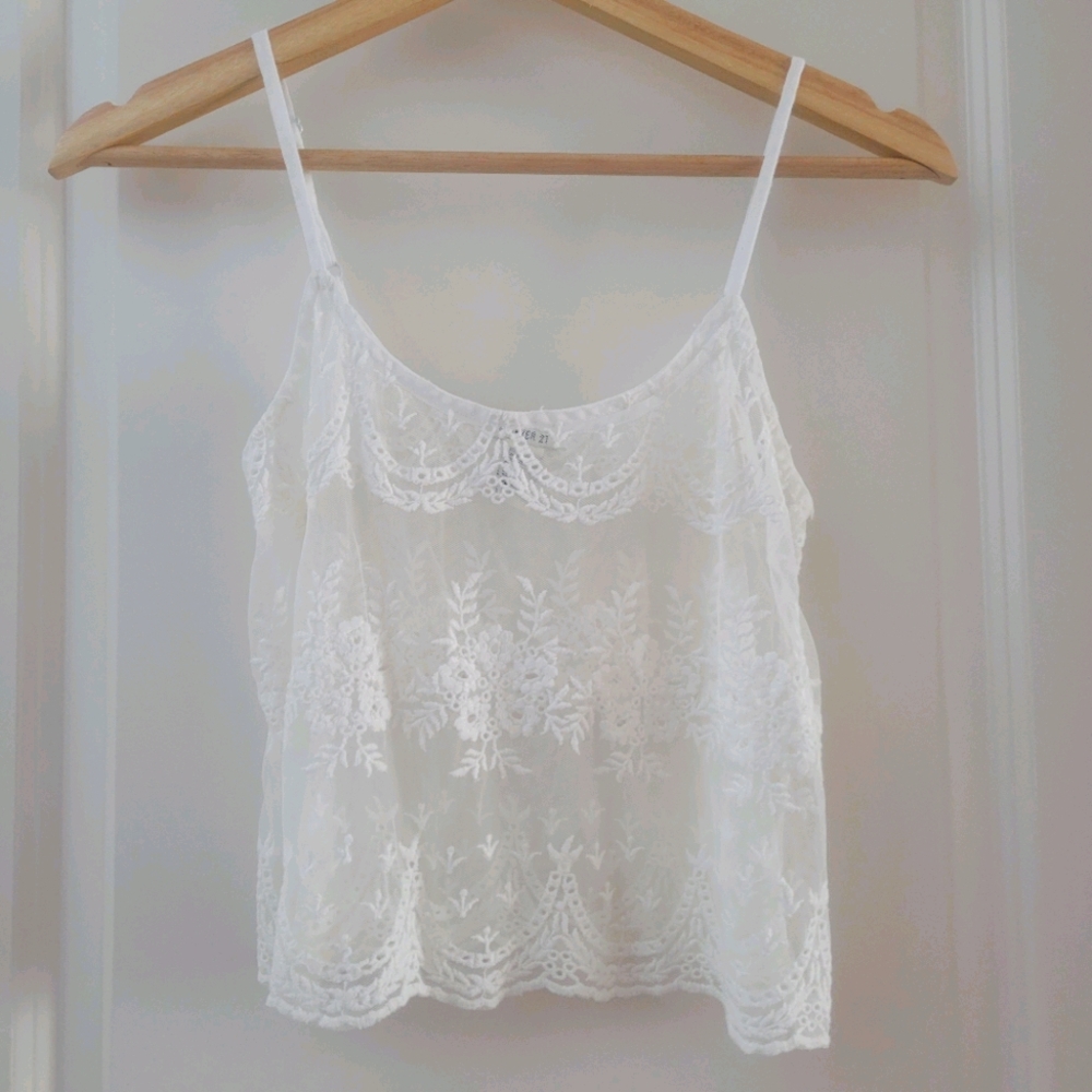 Lace off white blouse